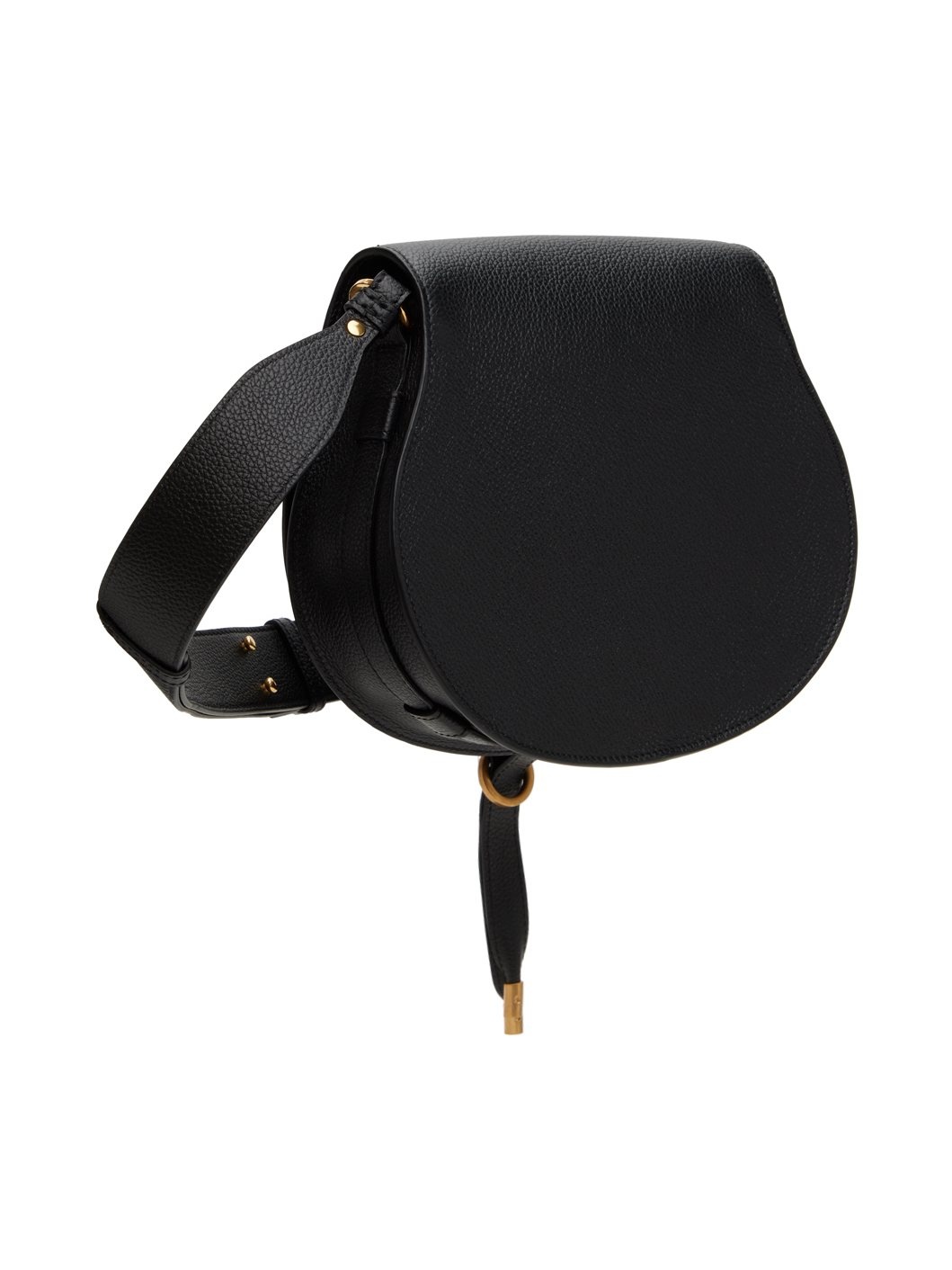 Black Medium Marcie Saddle Bag - 3