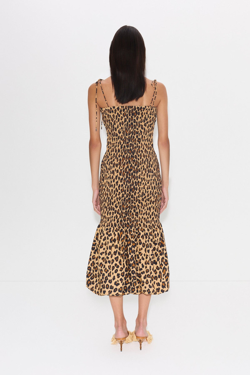 Canto Smocked Poplin Dress in Cheetah 4