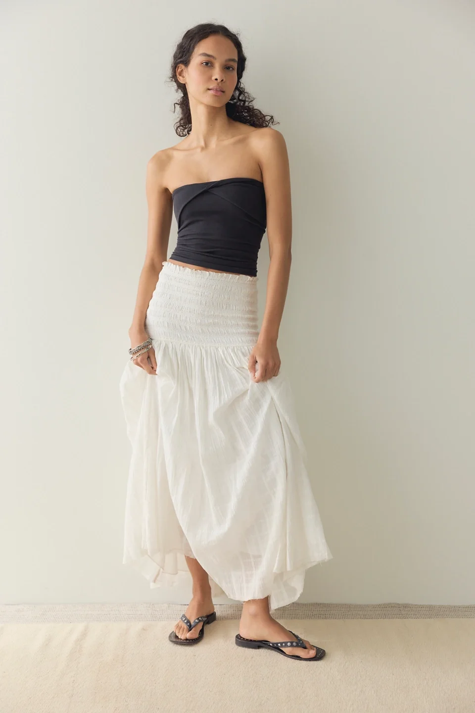 Raven Solid Convertible Maxi Skirt - 1
