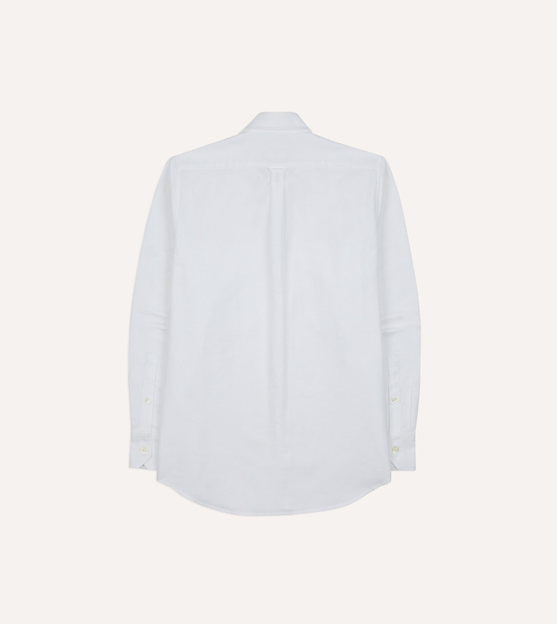 White Oxford Cotton Military Shirt 6