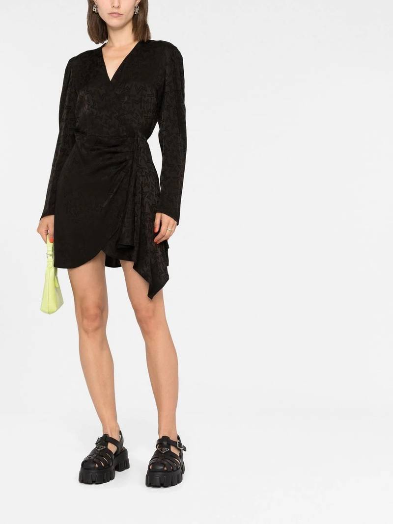 MSGM monogram-print mini dress outlook