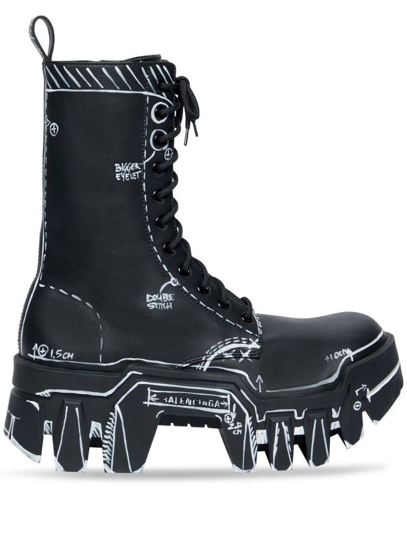 れ*様 balenciaga hard bulldozer boots Men's Bulldozer Lace-up Boot in Black | Balenciaga US