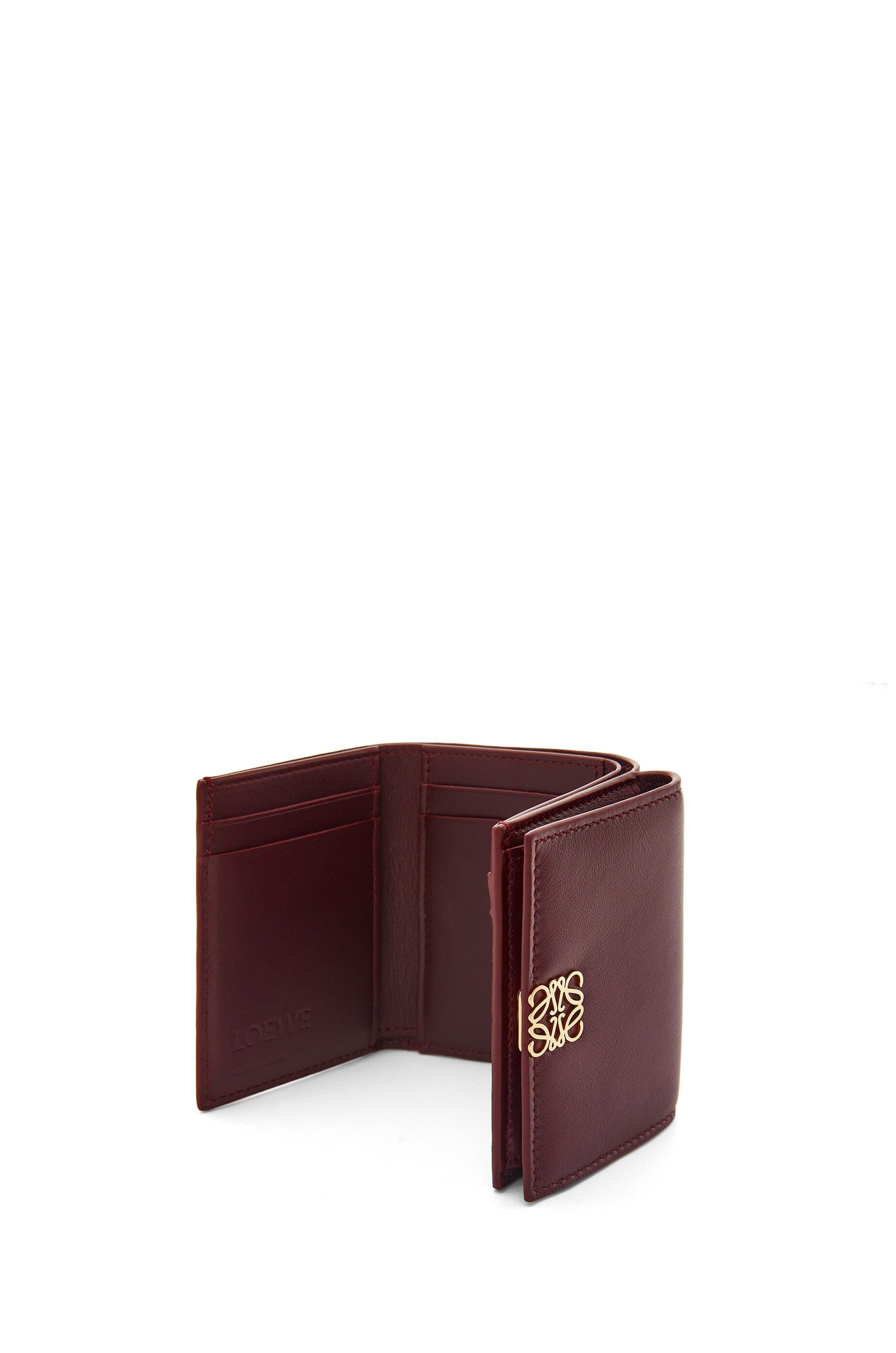 Puffer Anagram trifold wallet in shiny nappa calfskin - 4