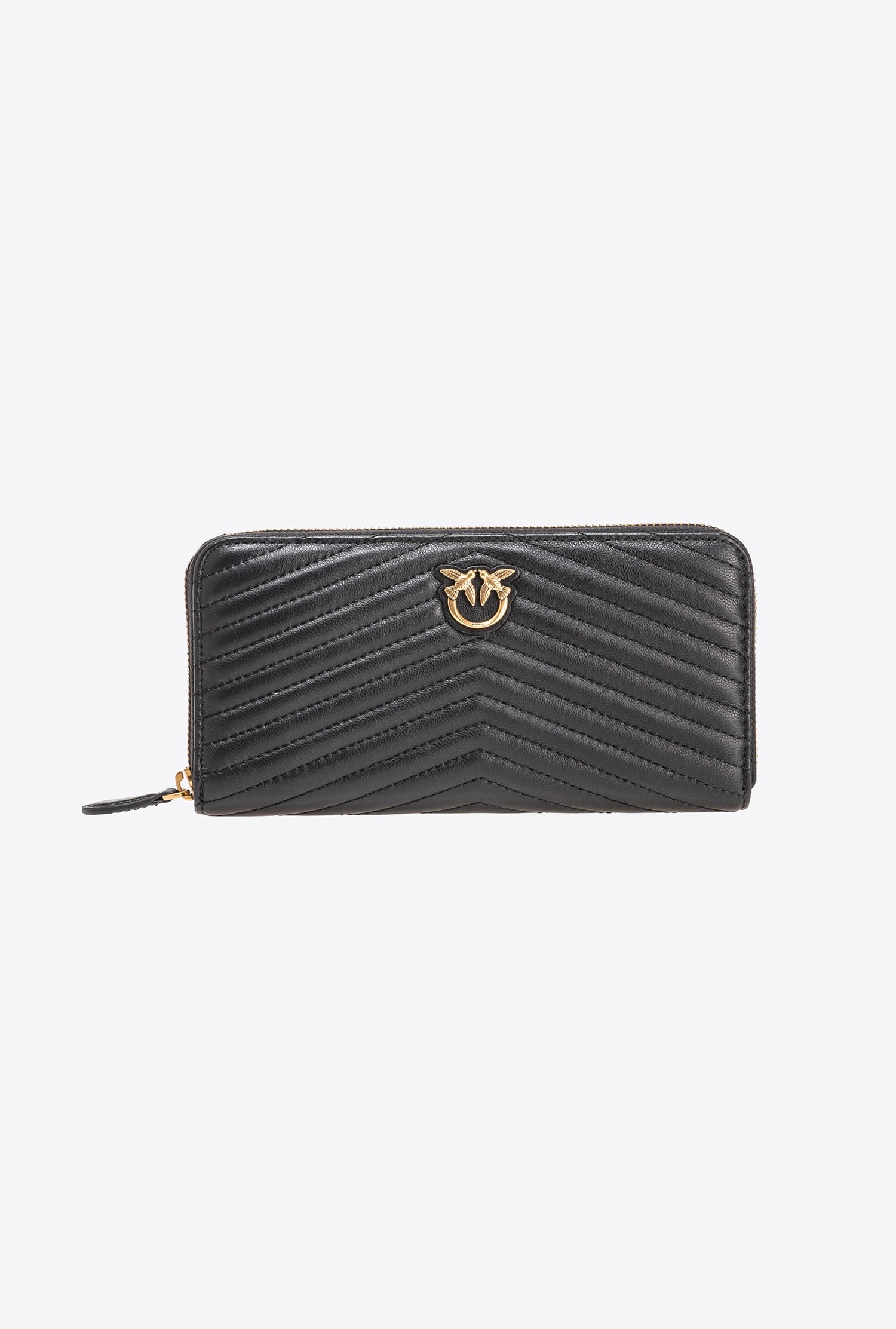 ZIP-AROUND WALLET IN CHEVRON-PATTERNED NAPPA LEATHER - 1