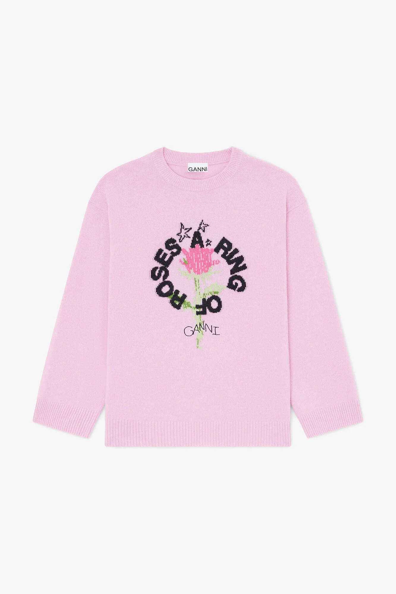 OVERSIZED SWEATER IN GRAPHIC WOOL - 1