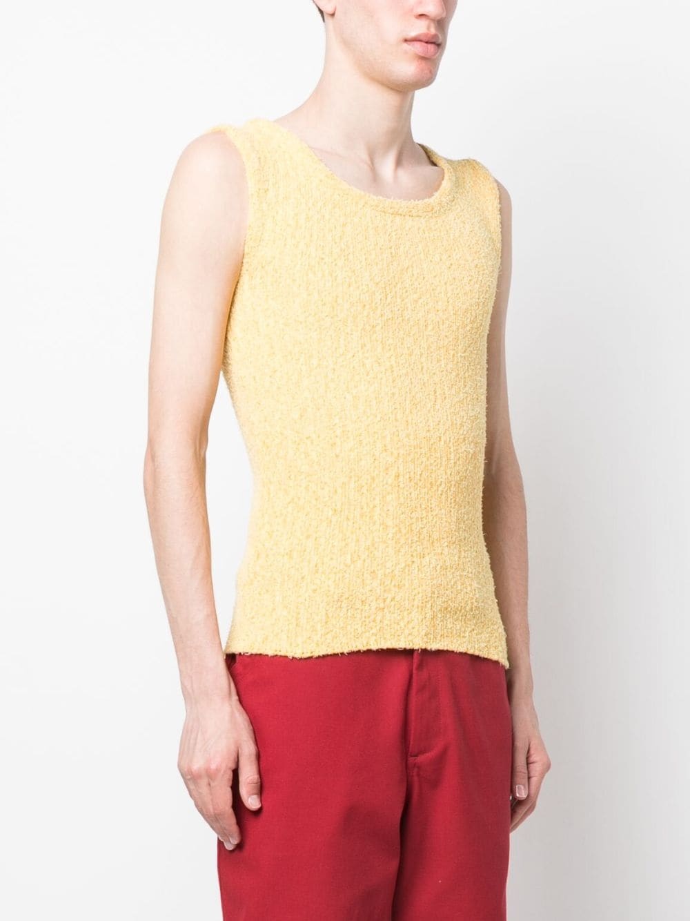 textured knit tank top - 3