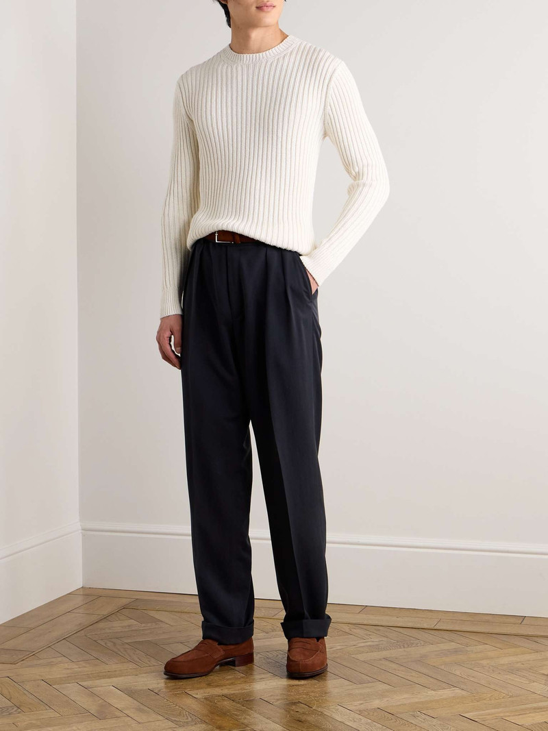 Ralph Lauren Slim-Fit Ribbed Mulberry Silk and Linen-Blend Sweater outlook