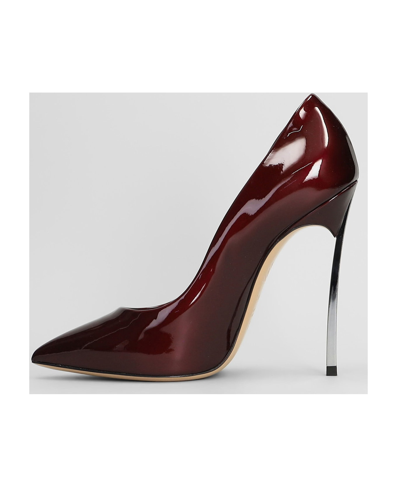 Blade Pumps In Bordeaux Patent Leather - 3