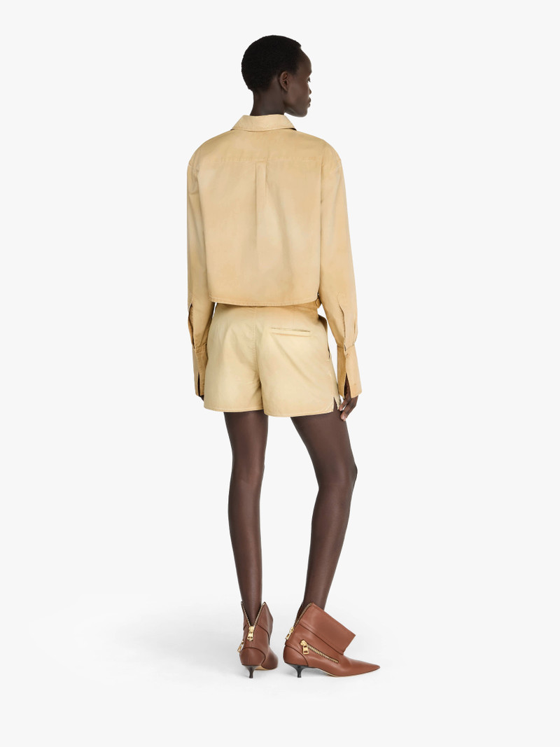 GARMENT DYED CROPPED SHIRT 3
