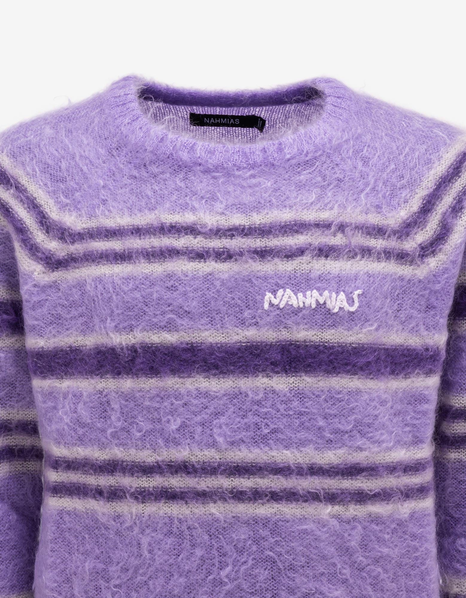 Nahmias Purple Striped Knit Sweater - 4