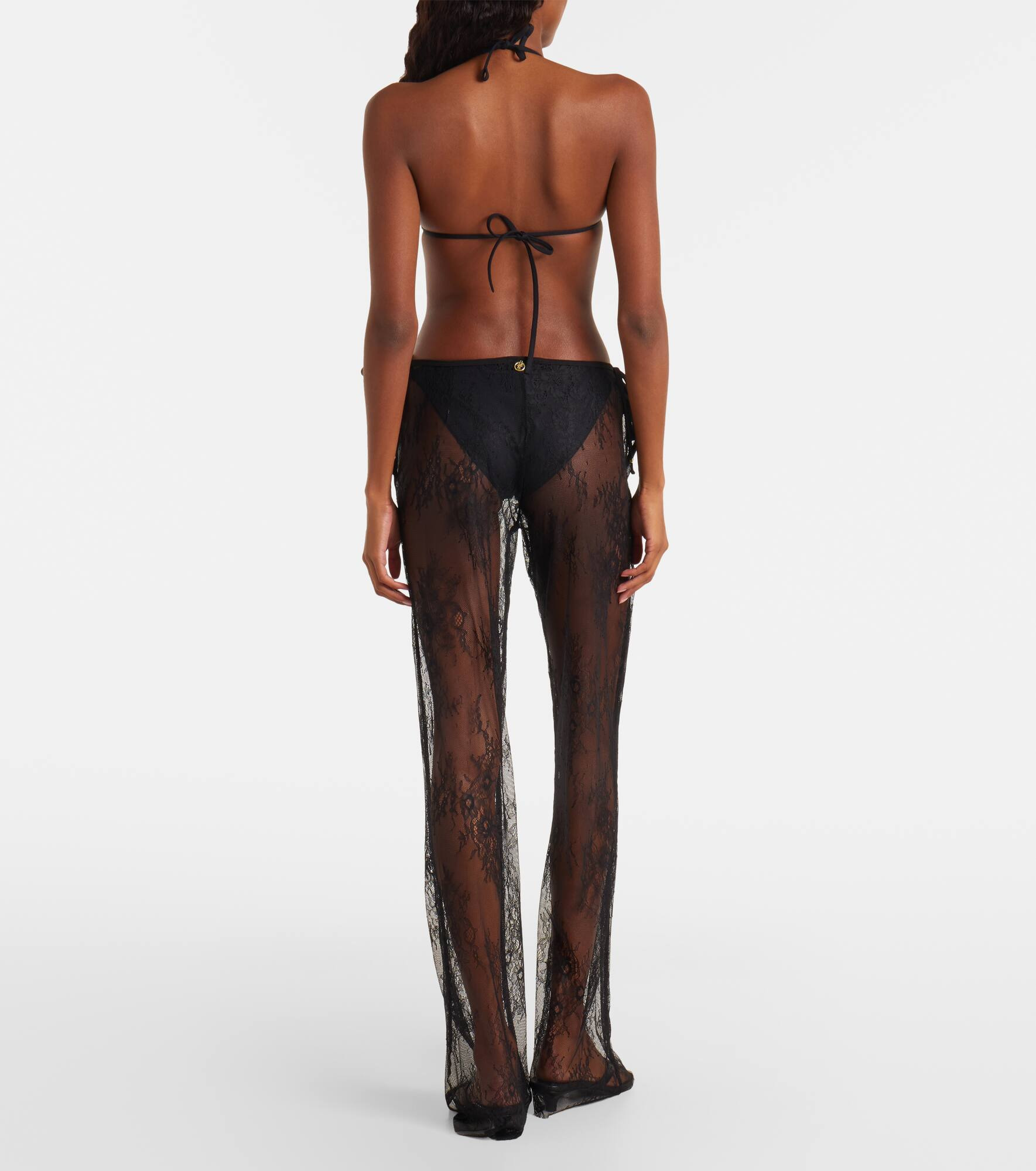Allen sheer lace wide-leg pants - 3