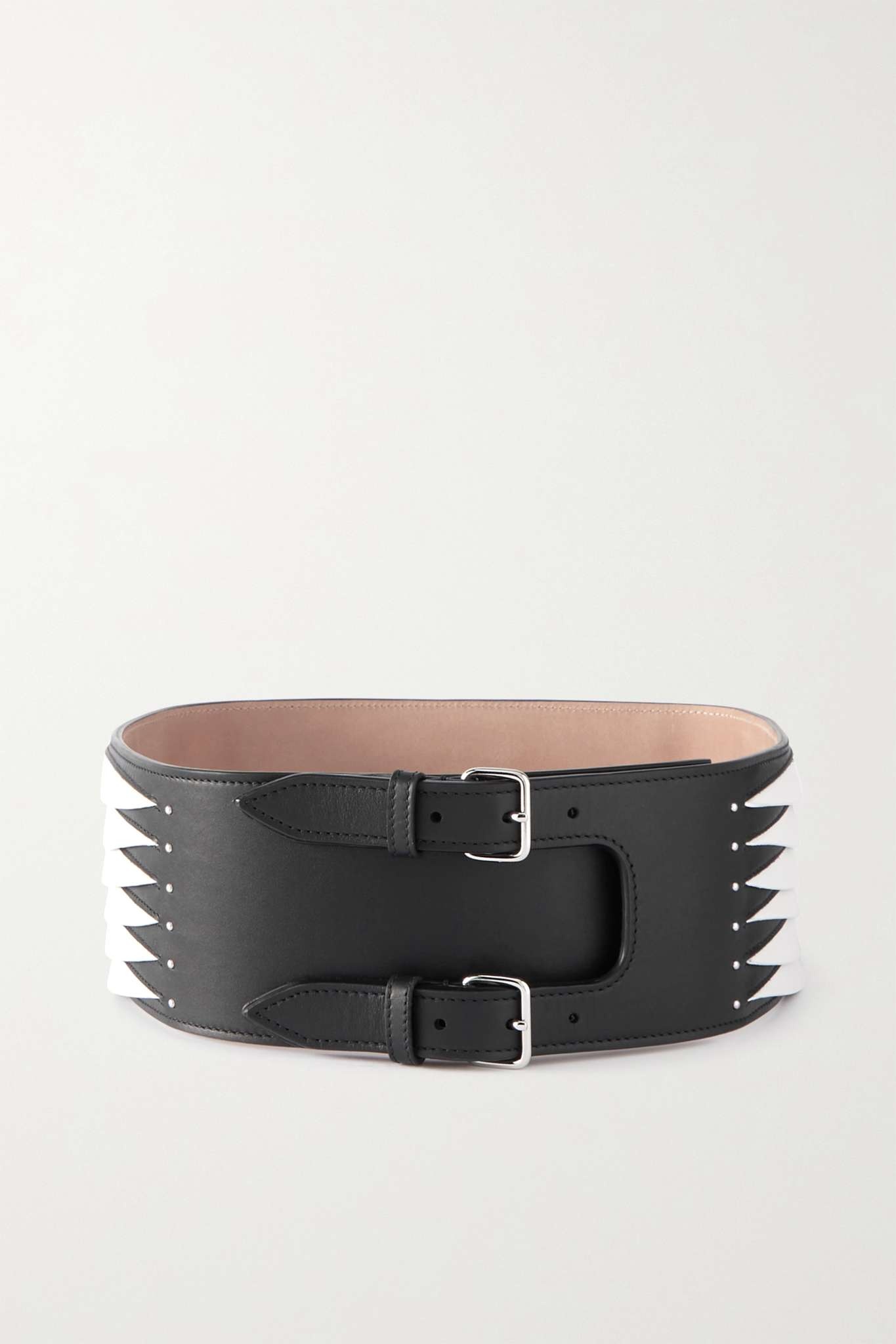 Two-tone leather waist belt - 1