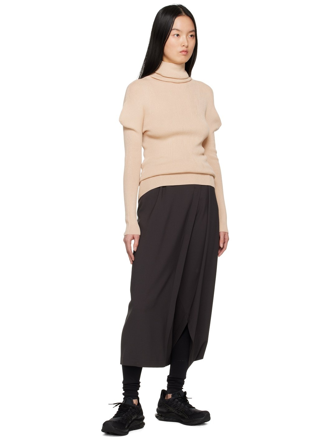 Black Raw Edge Leggings - 4