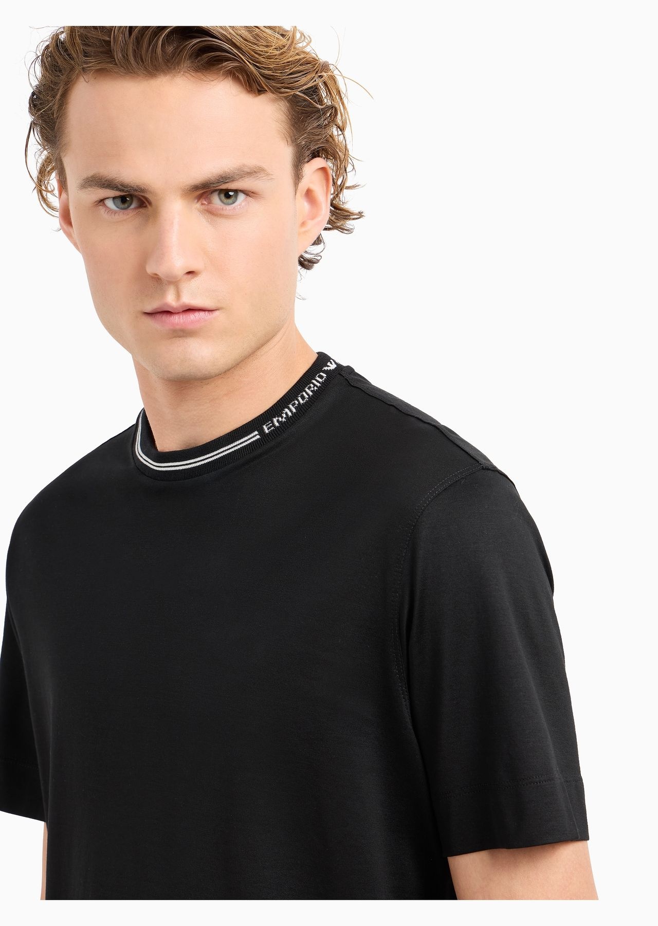 ASV Lyocell-blend jersey T-shirt with logo on collar - 5