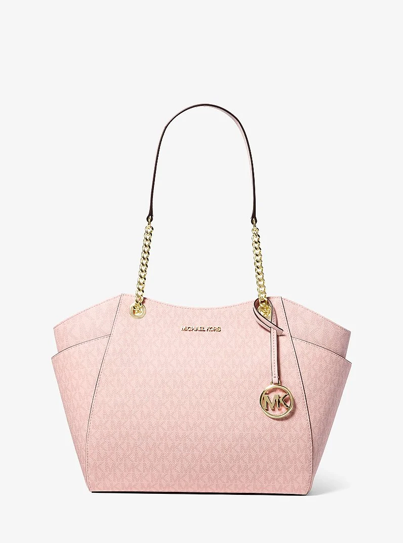 Jet Set Large Signature Logo Shoulder Bag - 1