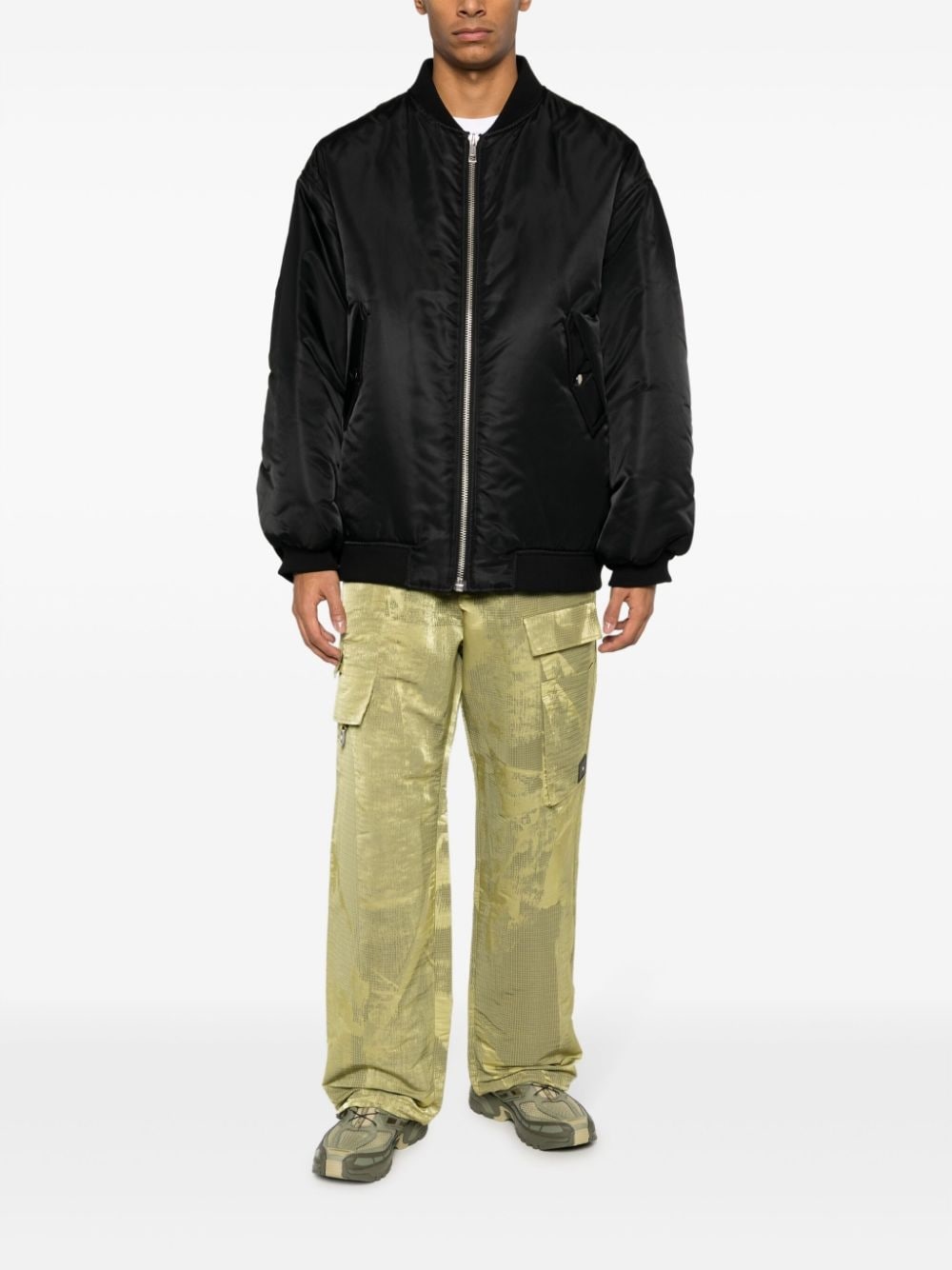 jacquard ripstop cargo trousers - 2