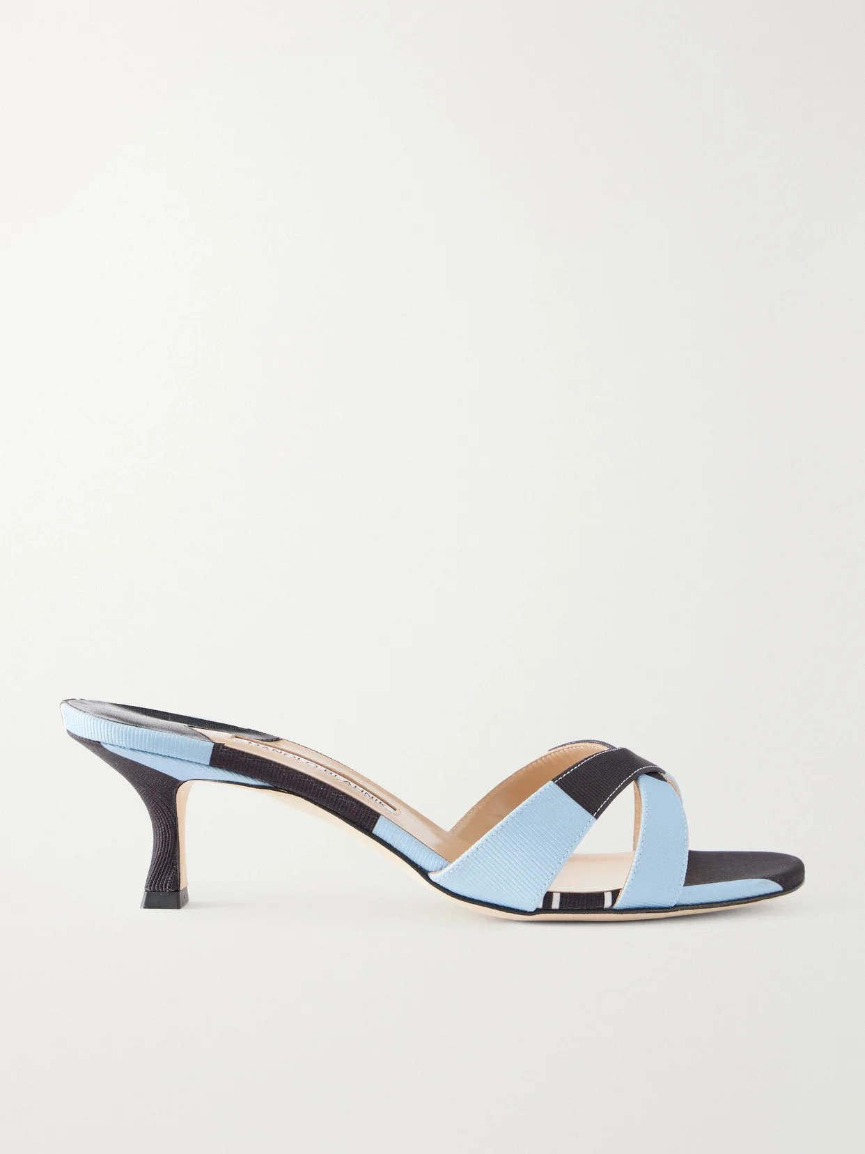 + Emilia Wickstead Callamu 50 Striped Grosgrain Mules - 1