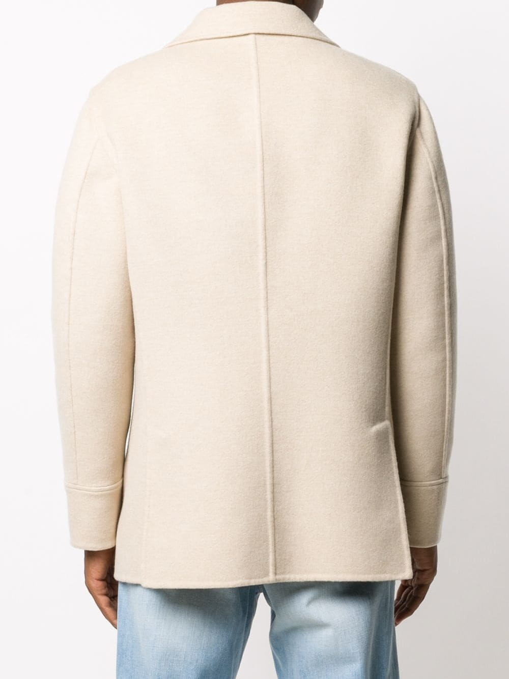 cashmere double-breasted coat - 4