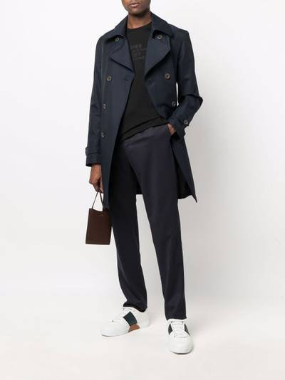 Canali double-breasted belt coat outlook