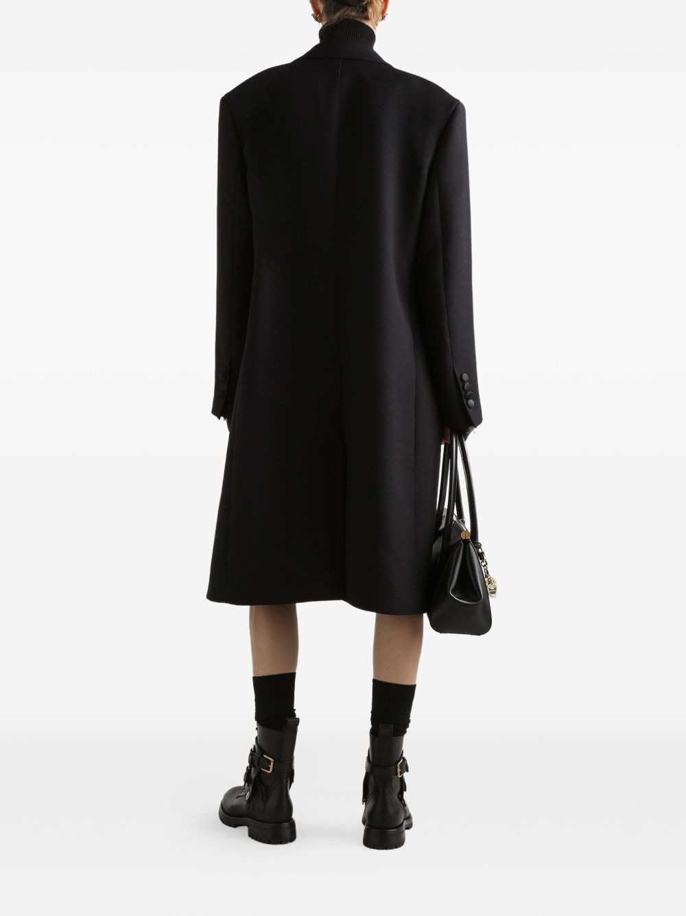 turtleneck ribbed jumper - 3