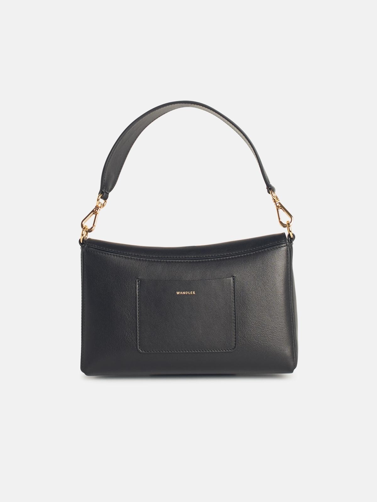 'OSCAR' BLACK LEATHER CROSSBODY BAG - 3