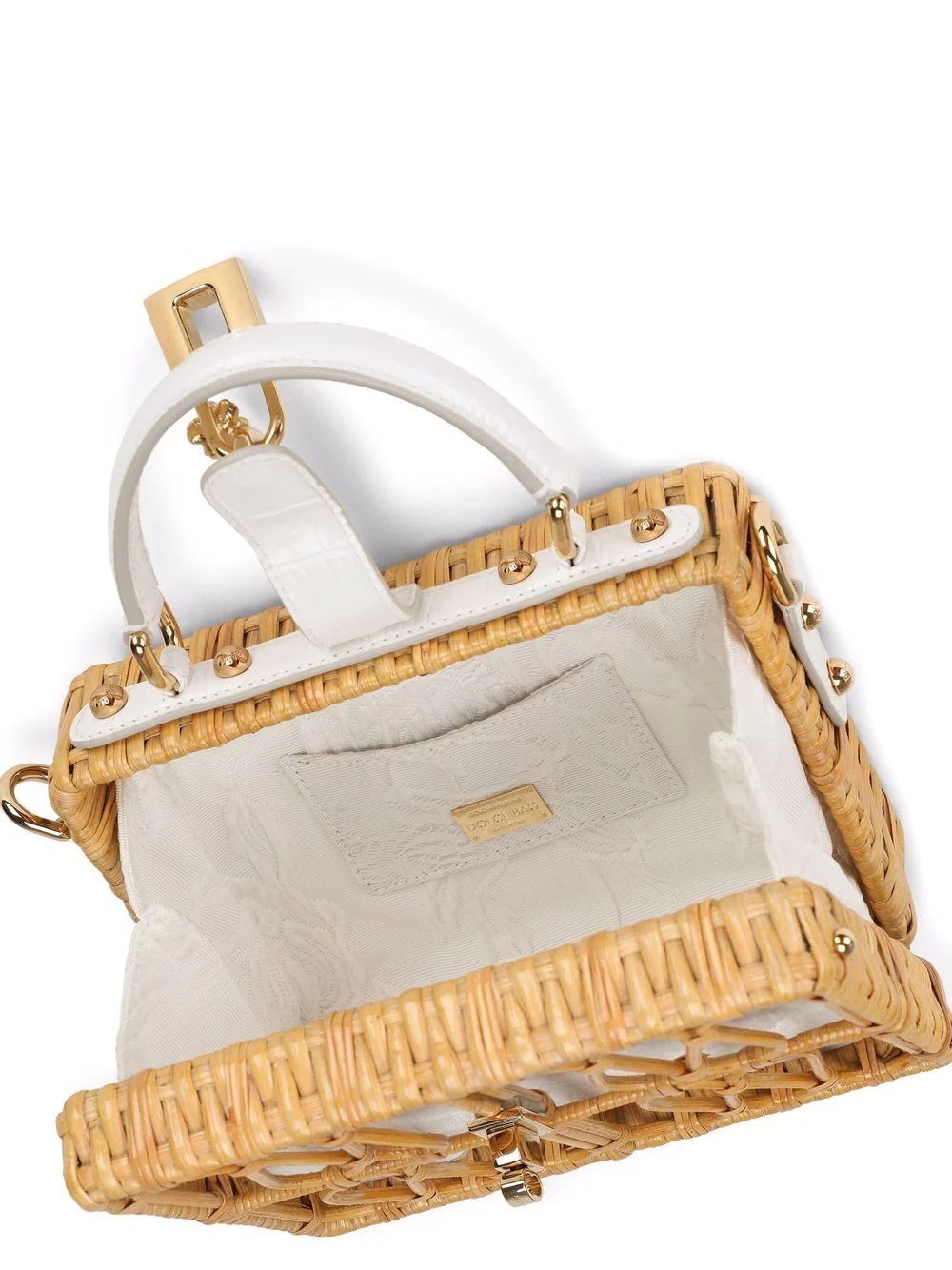 Dolce Box wicker tote bag - 5