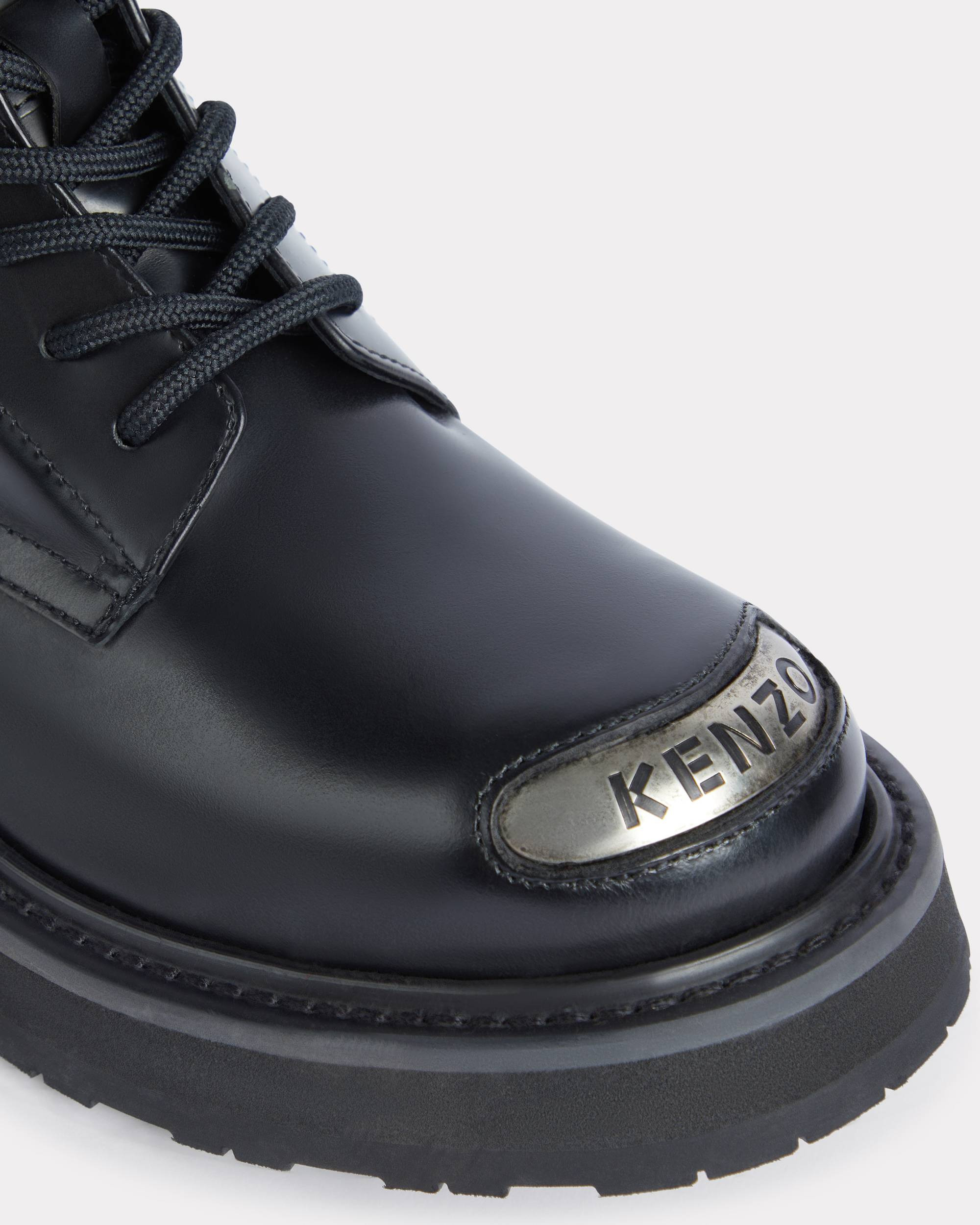 'KENZOSMILE' lace up boots in leather - 4