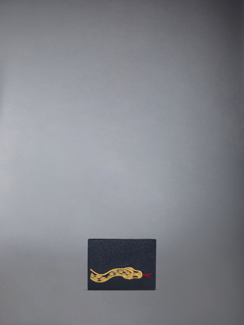 Thom Browne LUNAR NEW YEAR PEBBLE GRAIN SINGLE CARD HOLDER outlook
