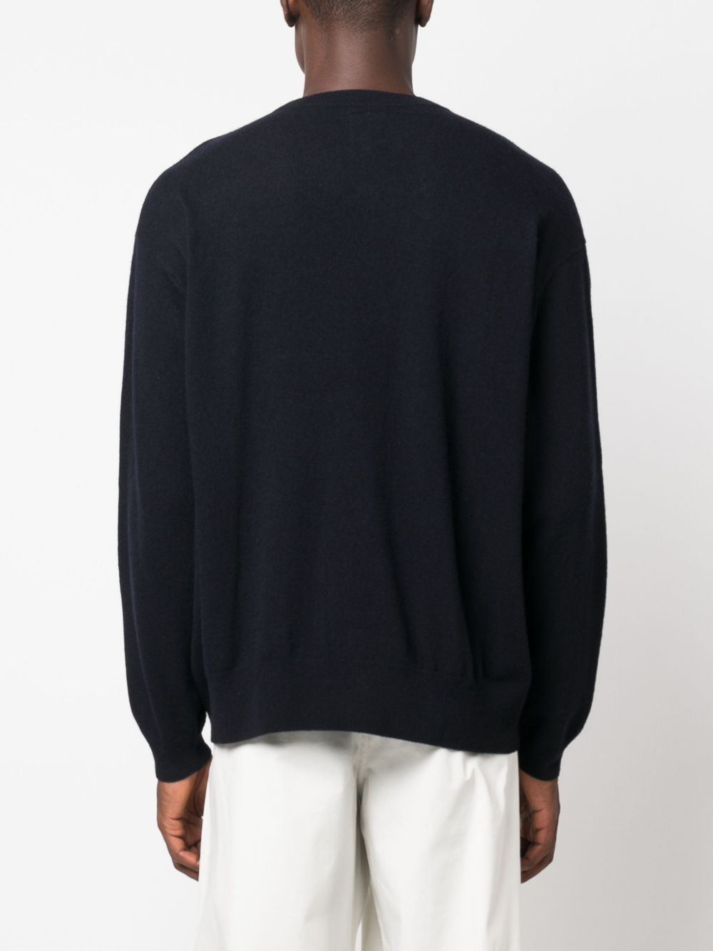 logo-patch fine-knit jumper - 4