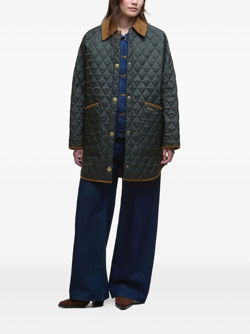 Barbour quilted corduroy-collar coat outlook