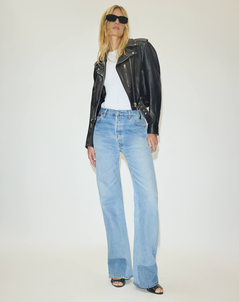 Leather Moto Jacket - Vintage Black 3