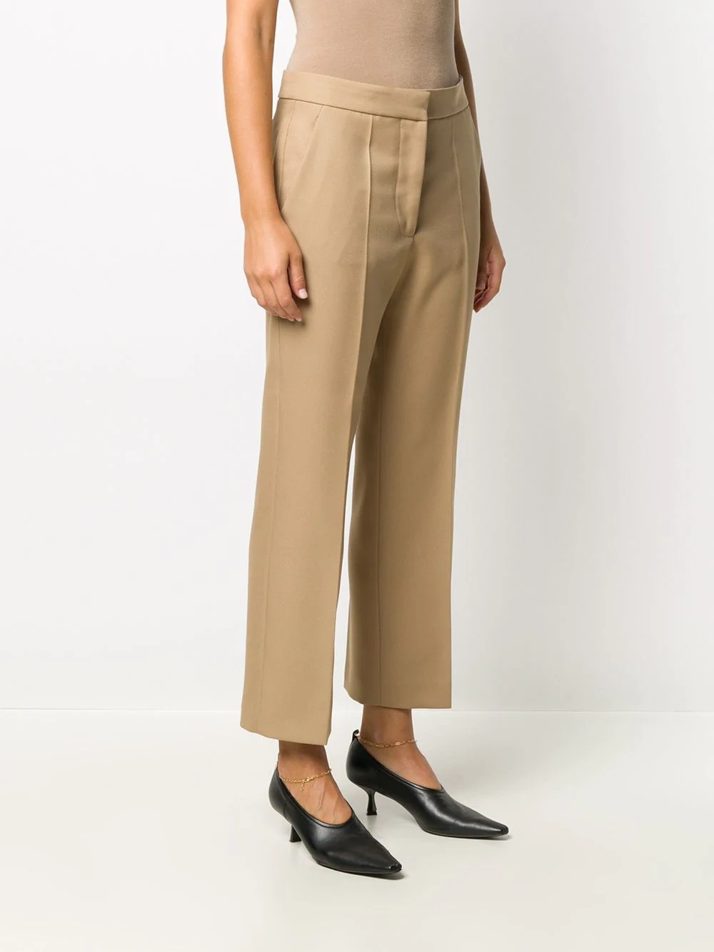 kick-flare cropped trousers - 3