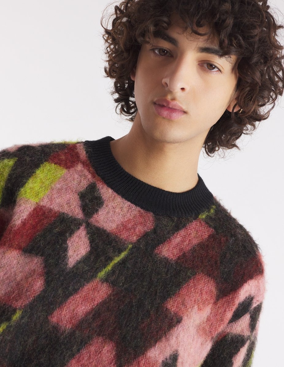 GRAPHIC MOHAIR JACQUARD JUMPER - 4
