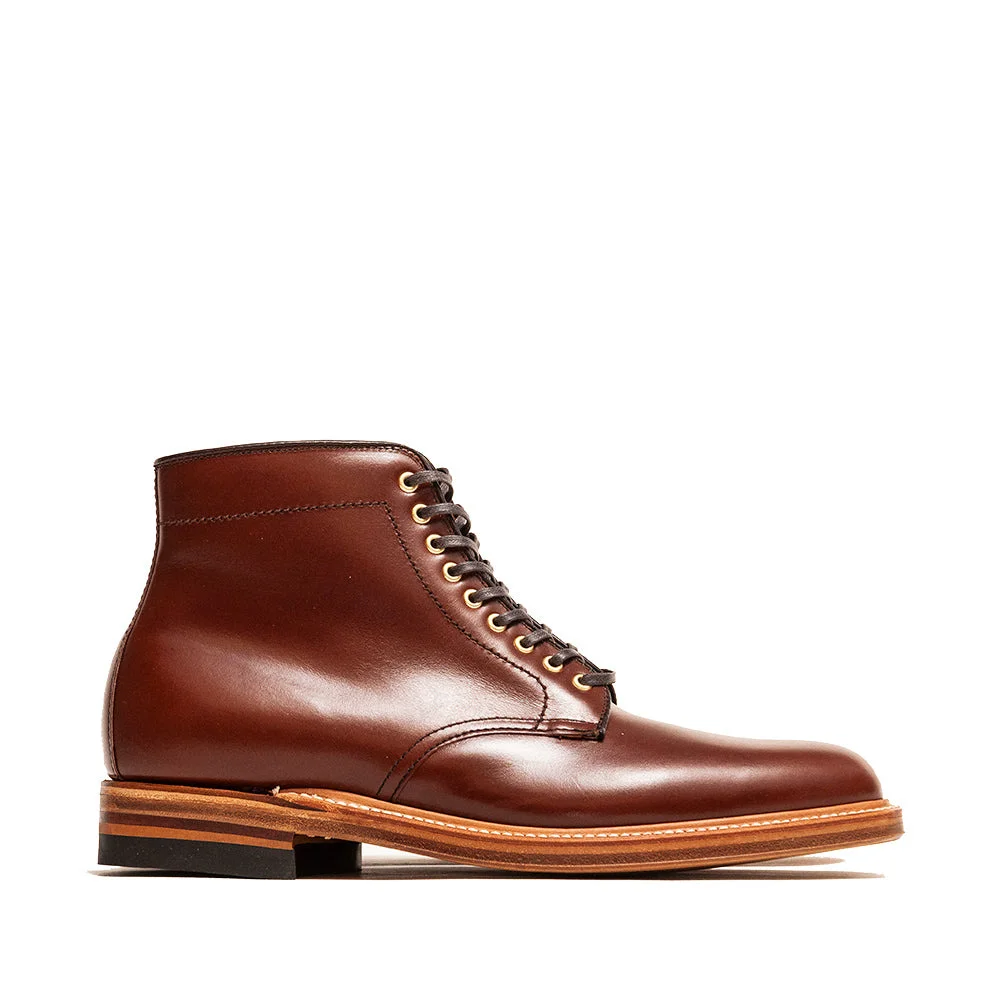 Plain Toe Navy Blucher Boot Annonay Walnut Brown - 1