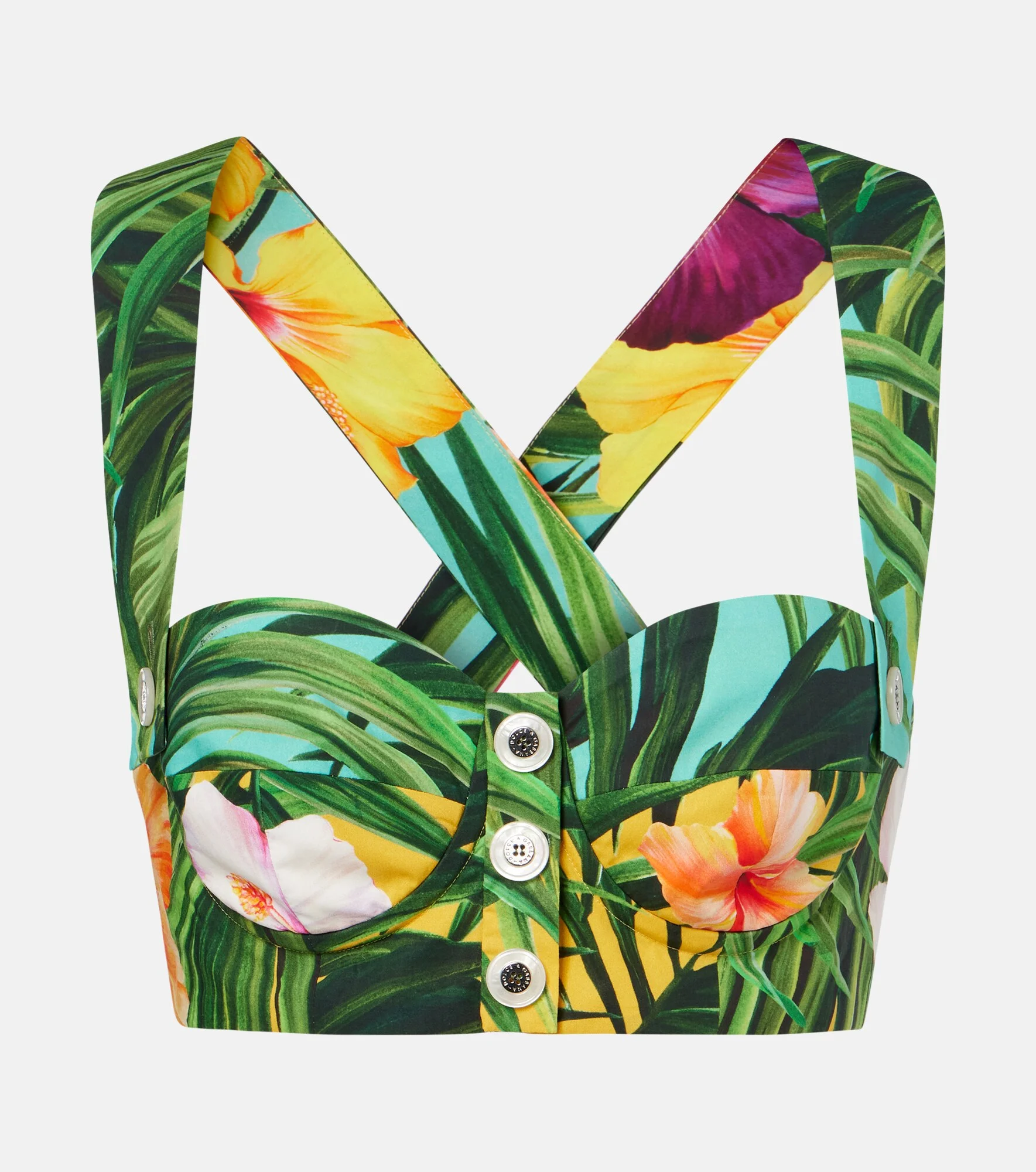 Floral cotton crop top - 1
