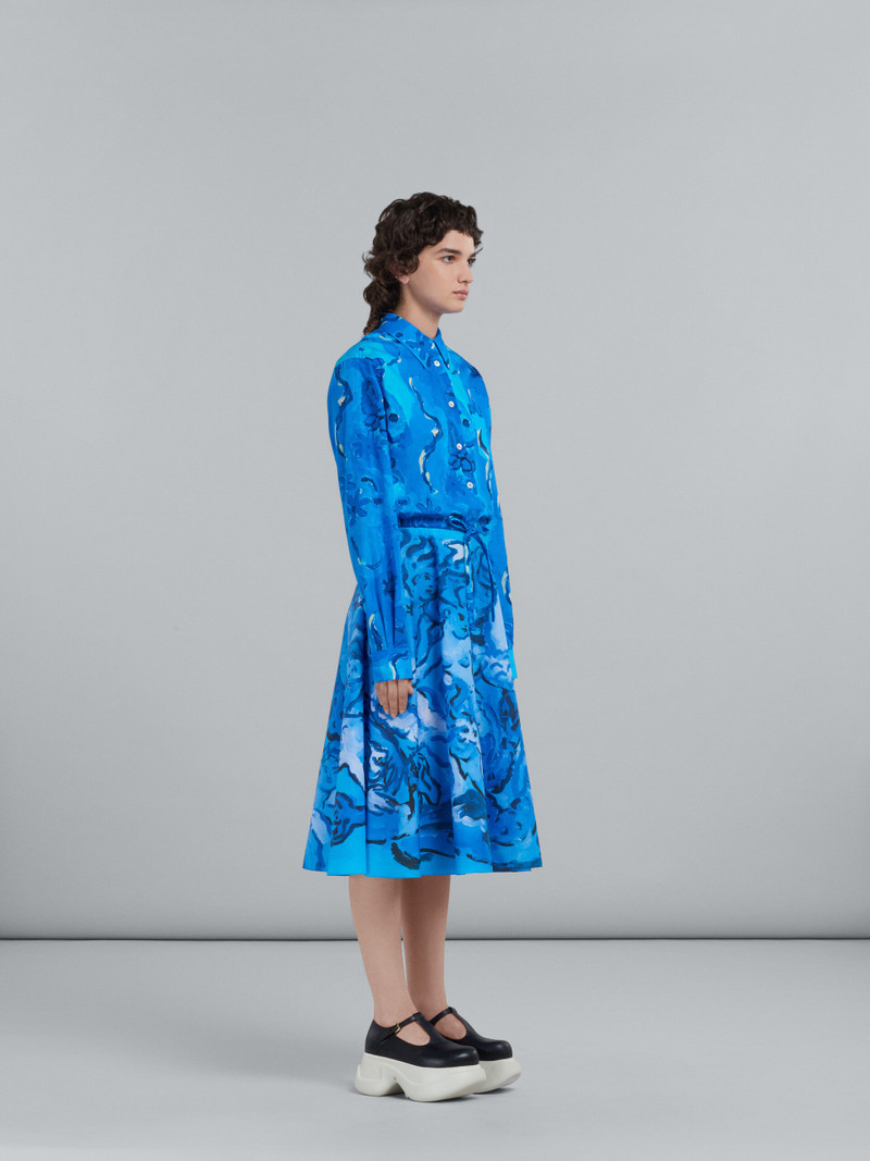 PRINTED FULL POPLIN SKIRT 5