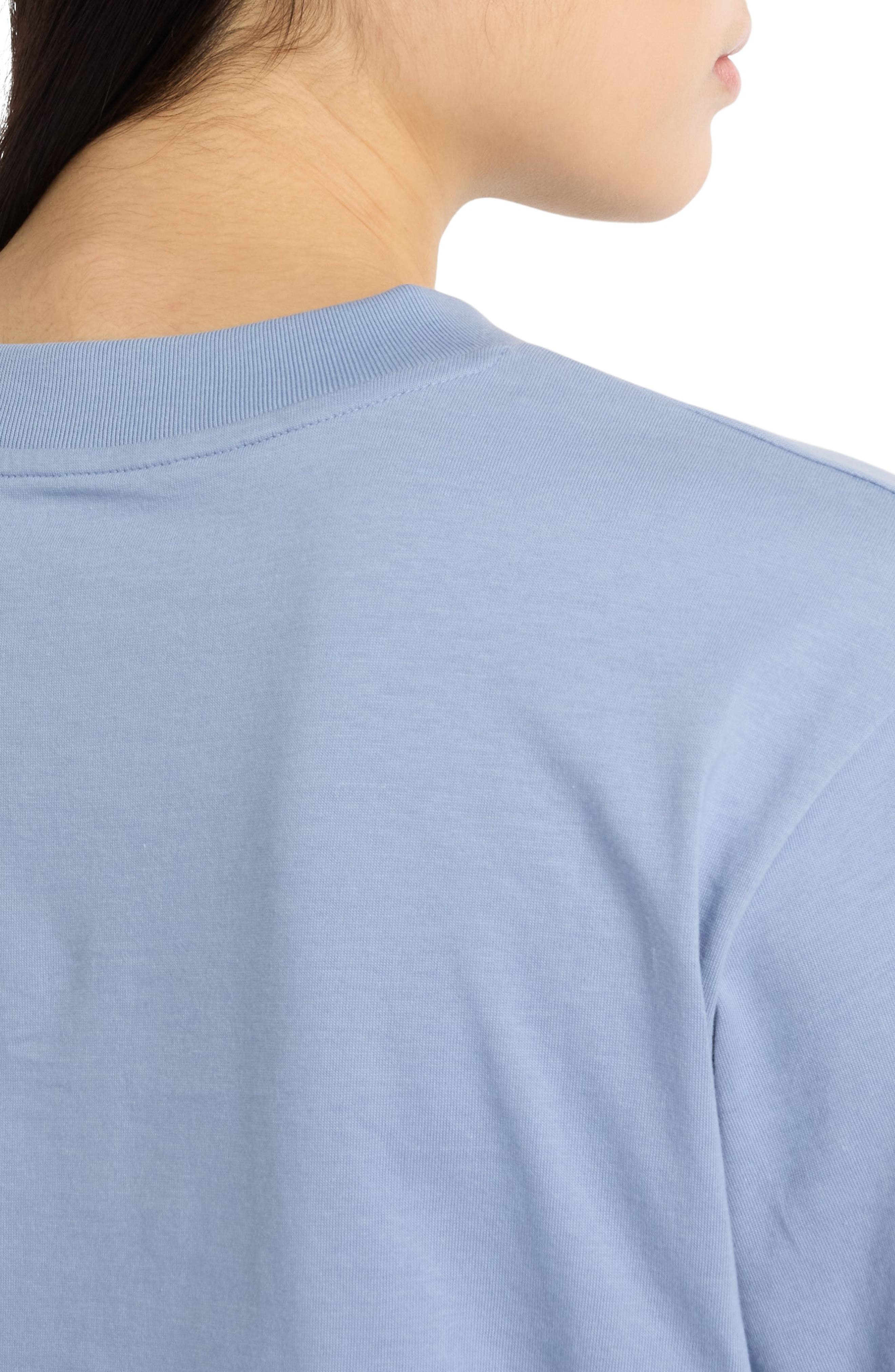 New Balance Heritage Relaxed Crop Logo Graphic T-Shirt in Dusk Shower at Nordstrom - 9