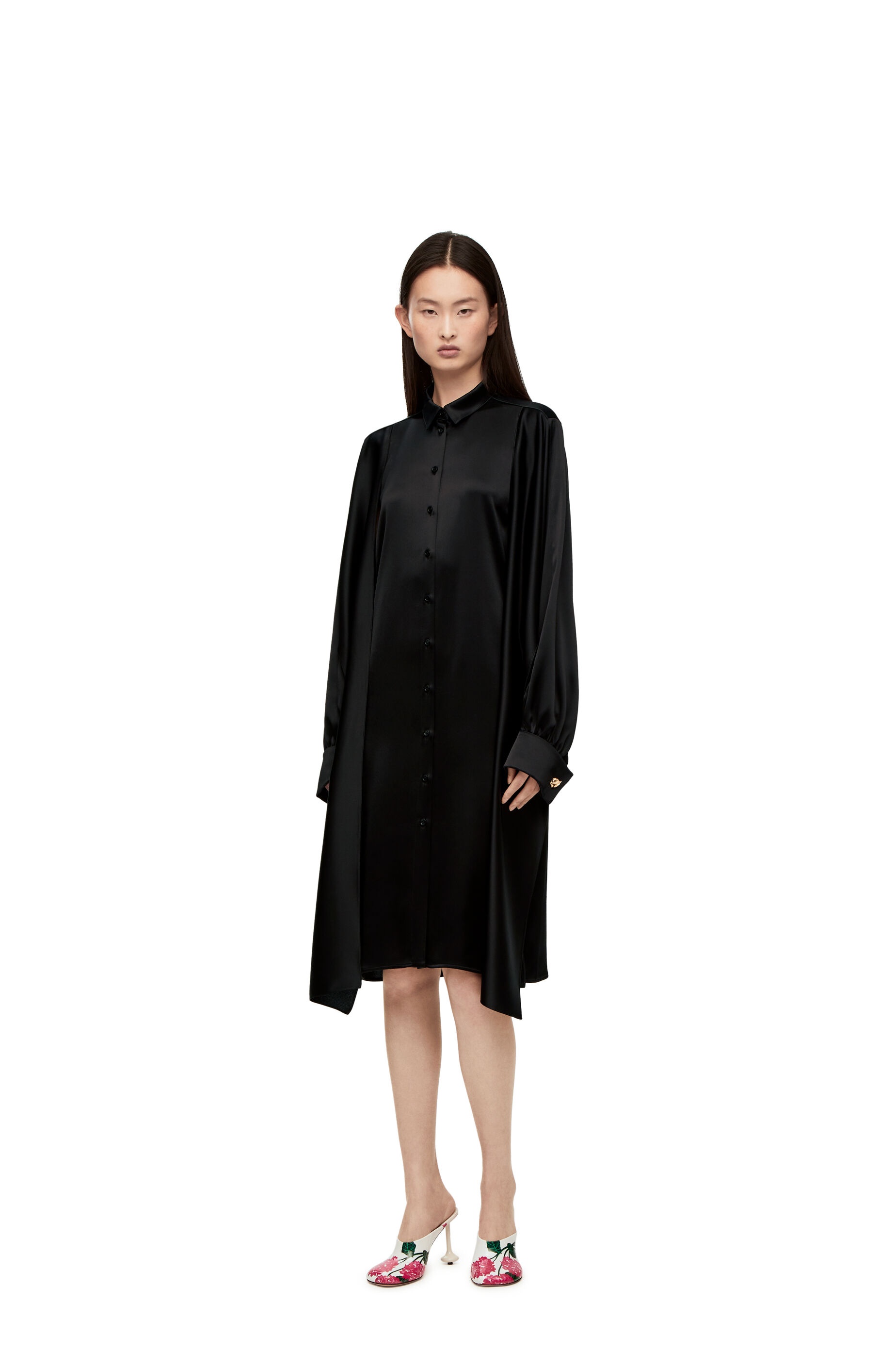 Knot dress in crepe satin - 3