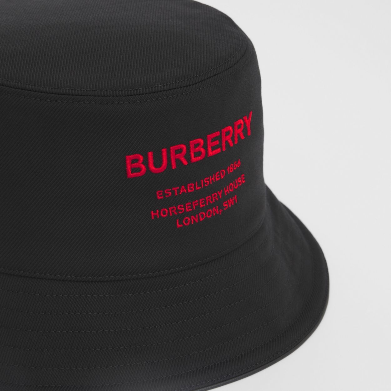 Horseferry Motif Cotton Bucket Hat - 5