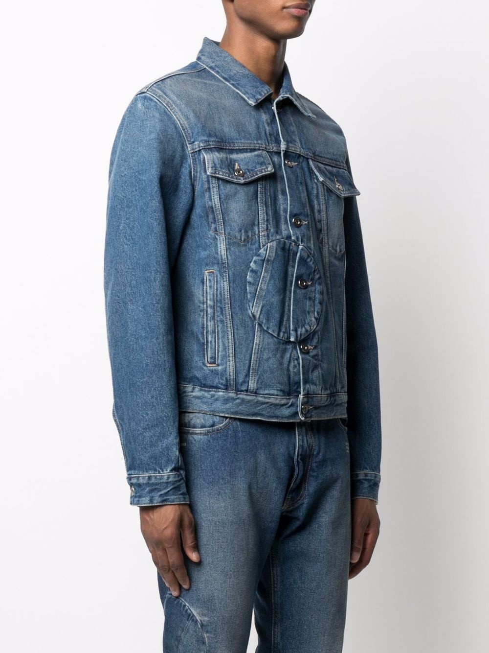 Corp twist-front denim jacket - 3