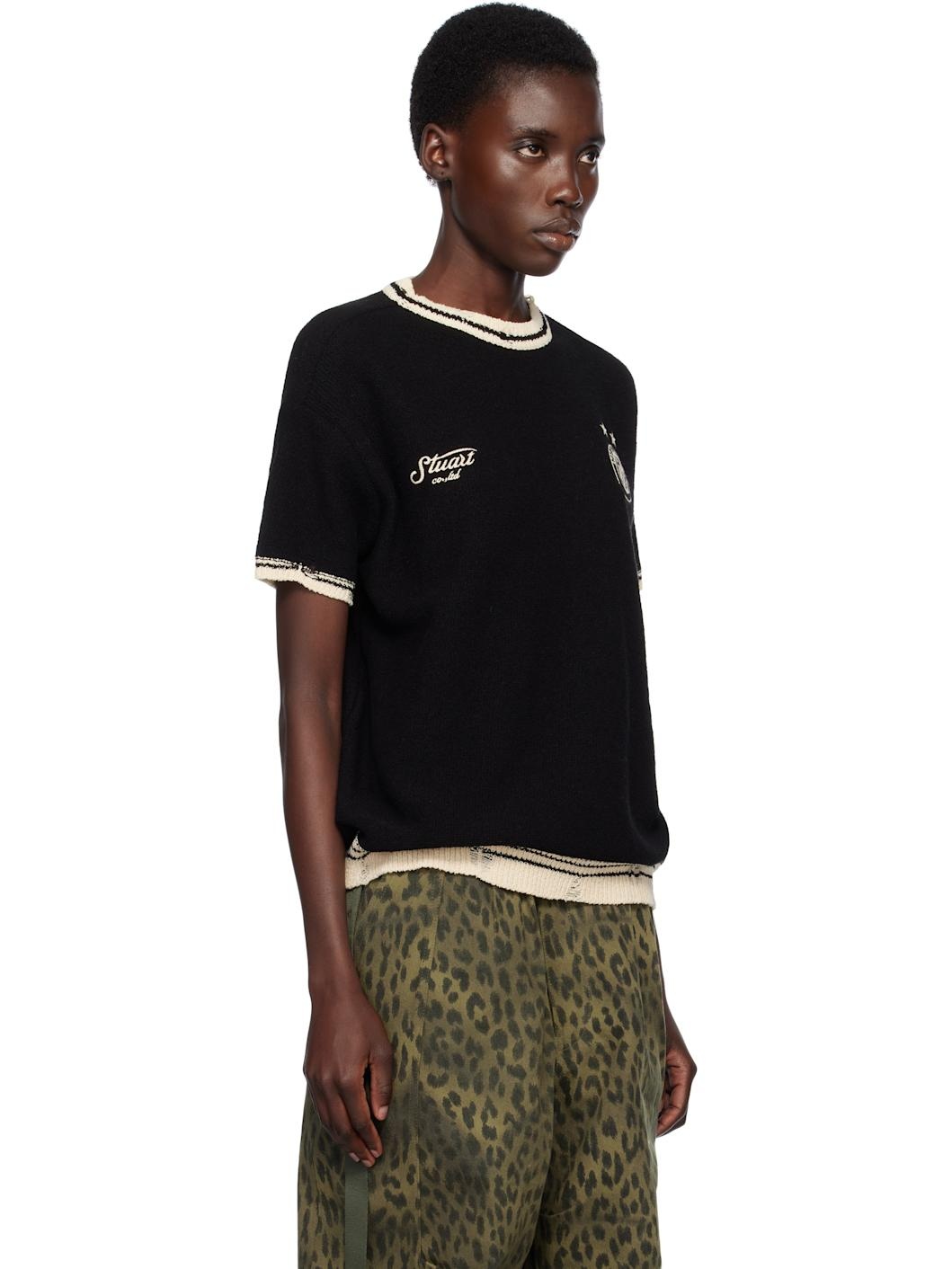 Black Football Short Sleeve T-shirt - 2