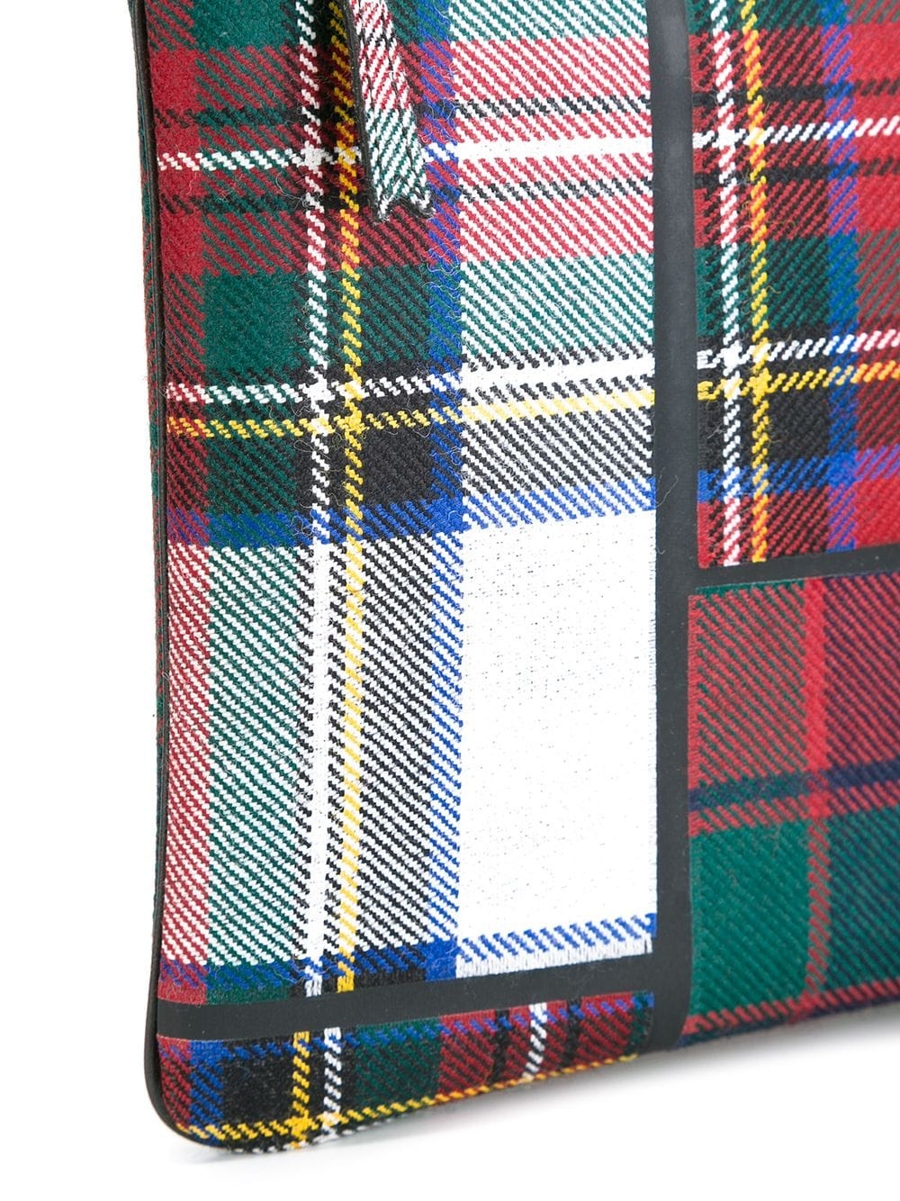 tartan patchwork clutch - 4