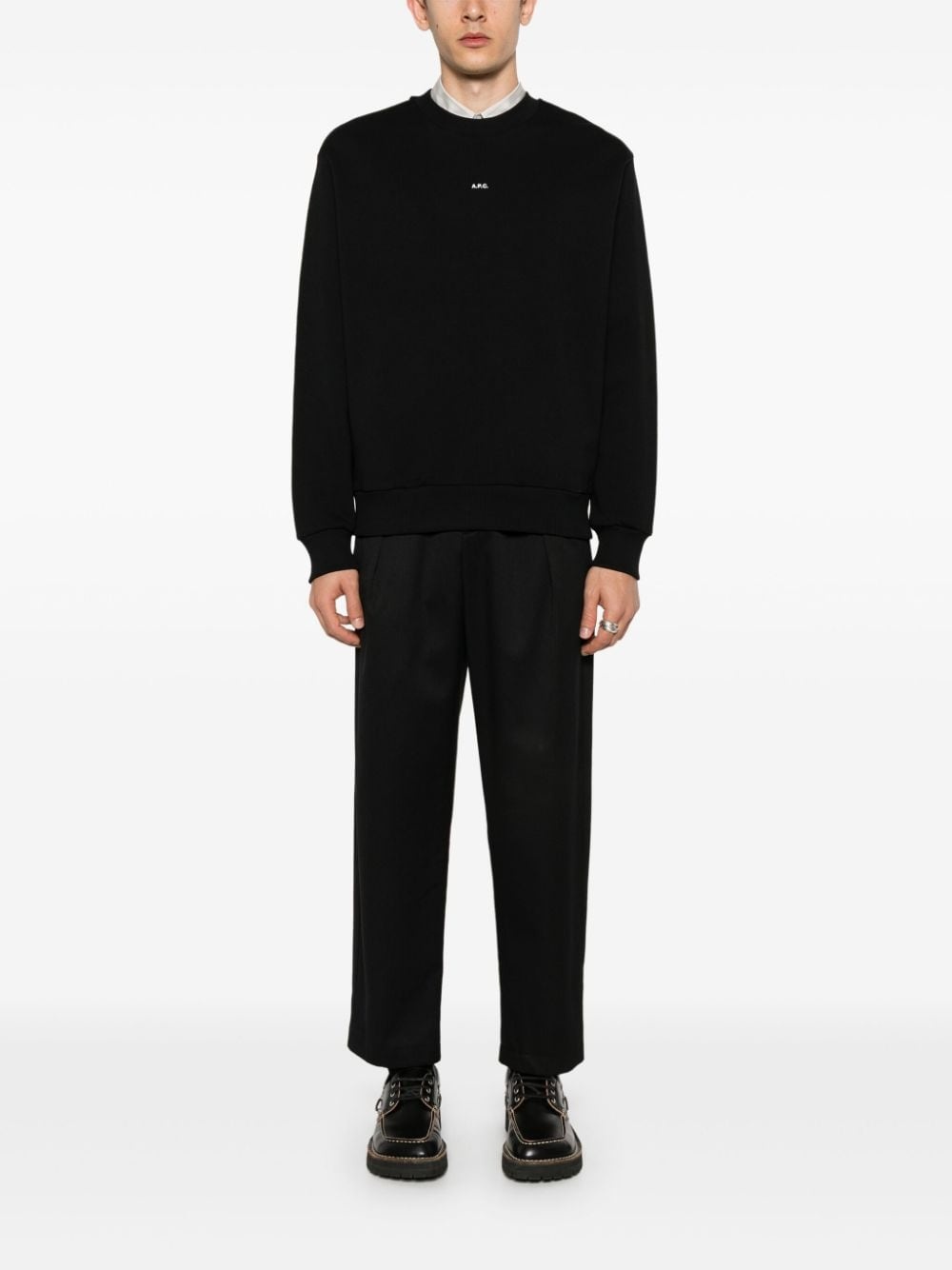 logo-print cotton sweatshirt - 2
