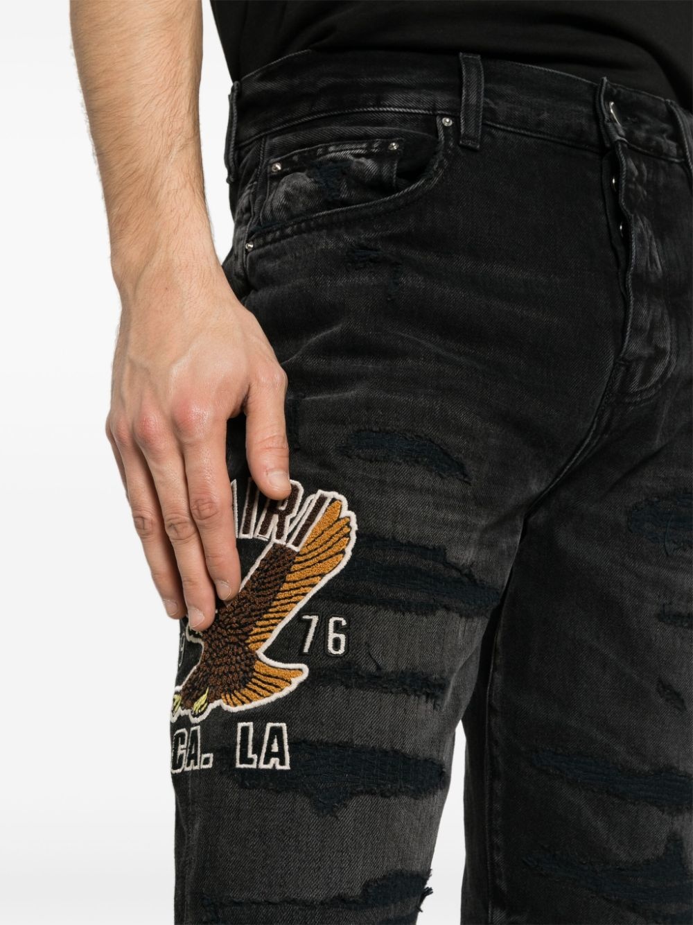 Varsity straigh-leg jeans - 5