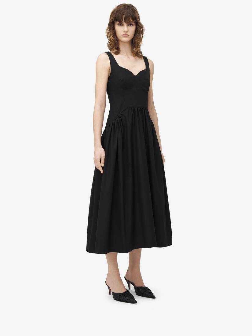 Sweetheart Neckline Midi Dress - 2