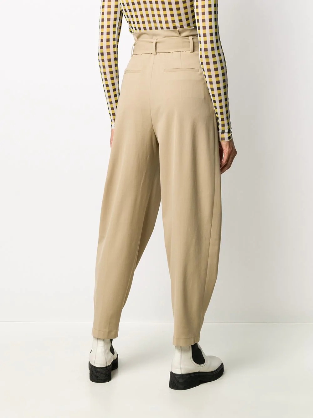 paperbag tapered trousers - 4