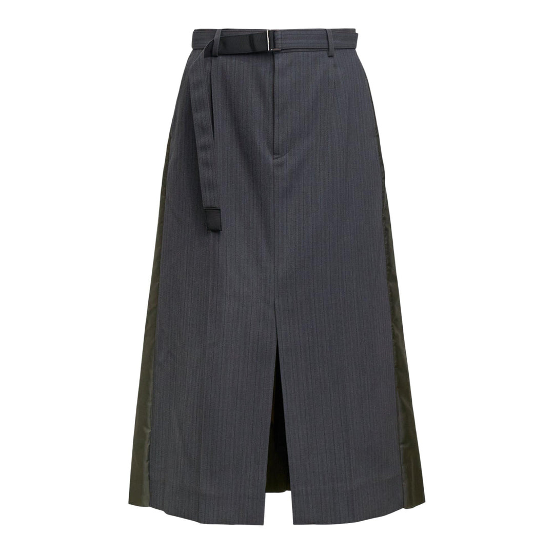 Stripe Doeskin Skirt - 1
