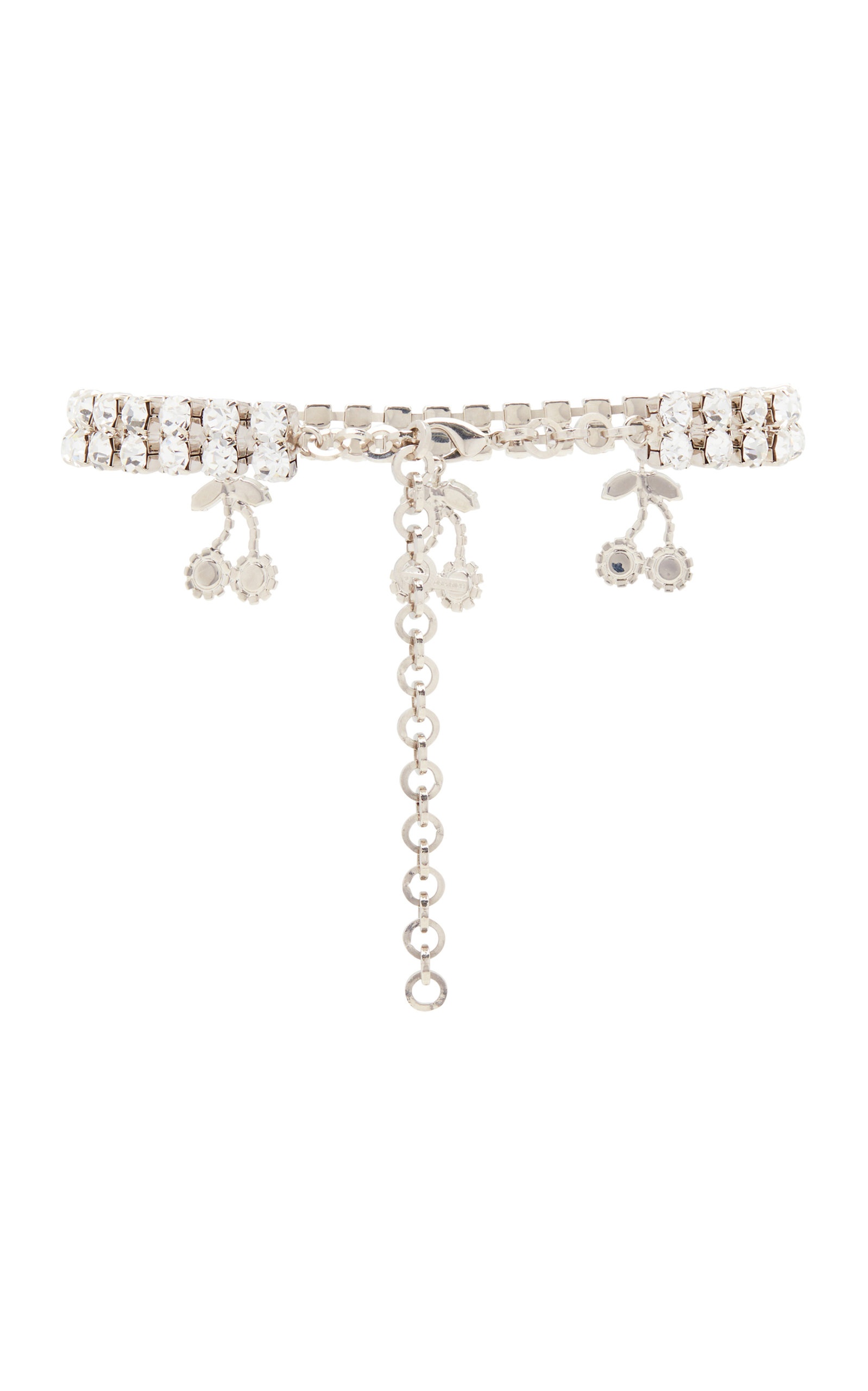 Cherry-Detailed Crystal Choker silver - 3