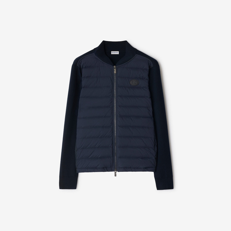 Quilted Nylon and Wool Jacket 1