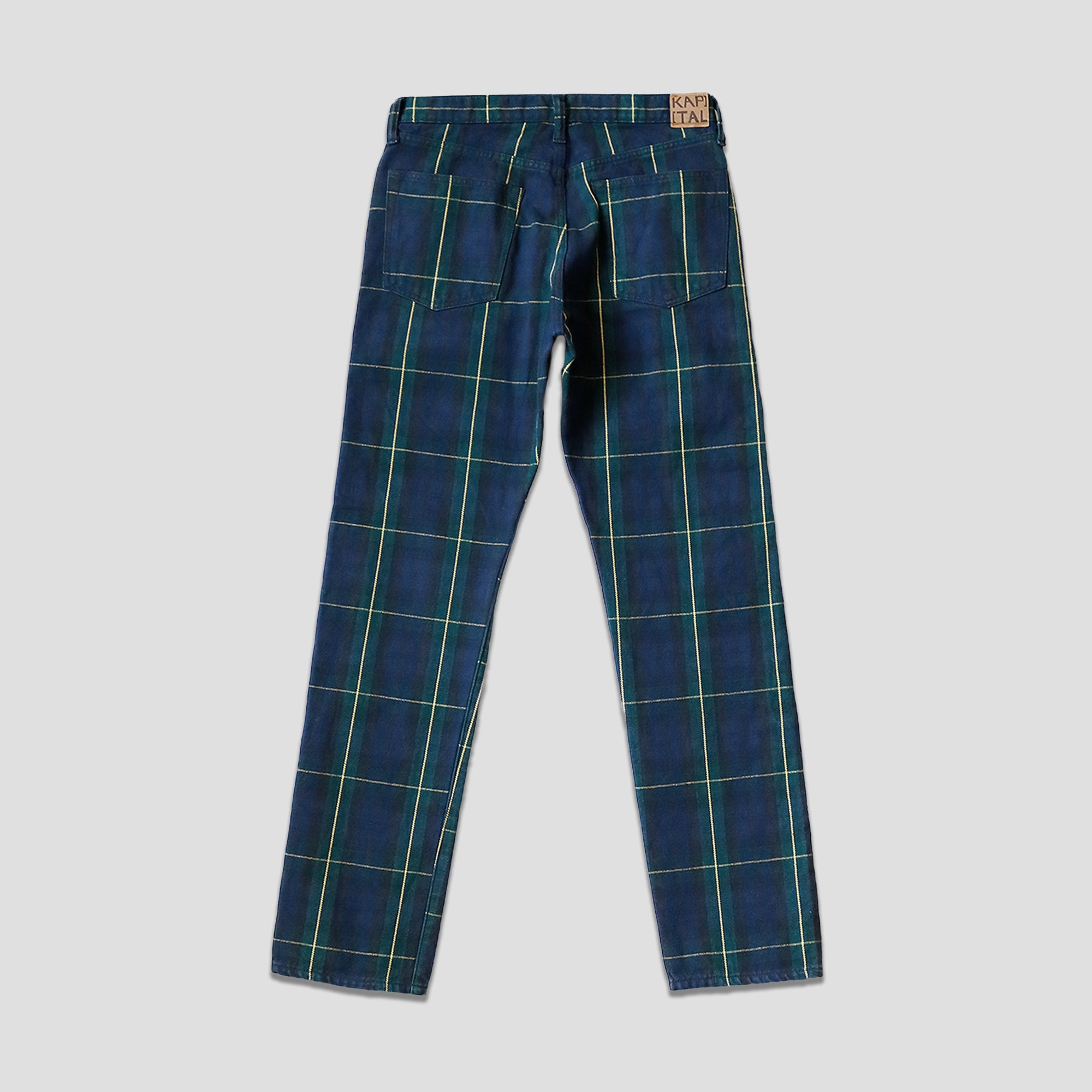 11oz TARTAN CHECK 5P MONKEY CISCO JEANS (STUDS REMAKE) - NAVY - 5